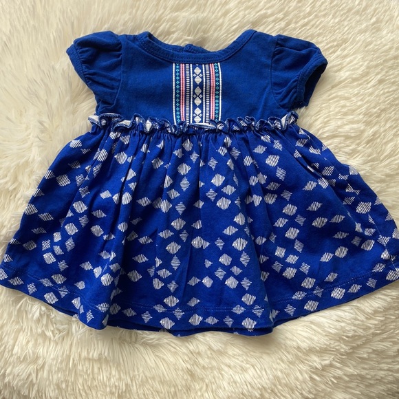 **LAST CHANCE!! Carter’s Royal Blue Pattern Newborn Baby Dress - Picture 3 of 7